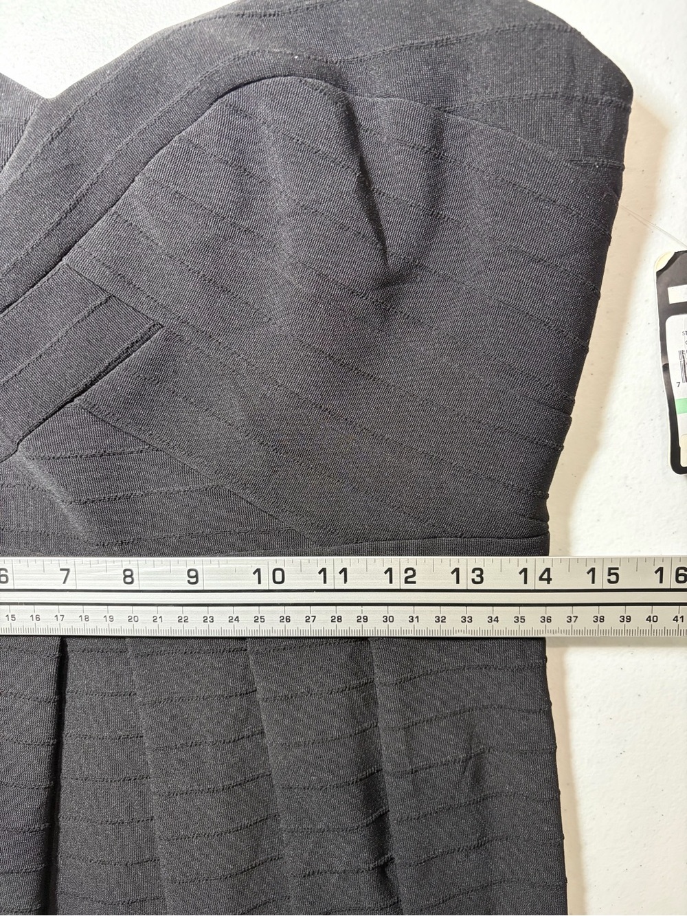 NWT Guess Strapless Black Pleated Fit-and-Flare Dress (8) - Picture 7 of 9